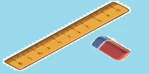 eraser and ruler