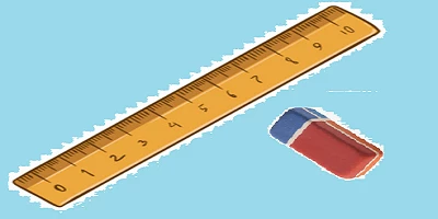 eraser and ruler